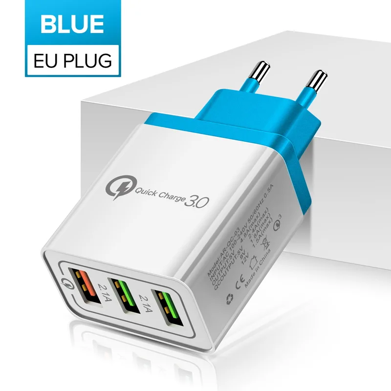 GETIHU Универсальный 18 Вт 2.1A Мульти USB зарядное устройство Quick Charge 3,0 EU настенный адаптер для мобильного телефона Быстрая зарядка для iPhone samsung