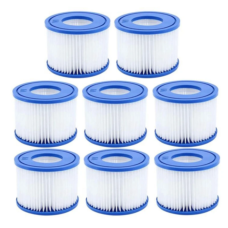 

8 Pcs Pool Filter,for Bestway Spa Filter Pump Cartridge Type VI,Hot Tub Filters for Lay-Z-Spa,for Coleman SaluSpa Filter
