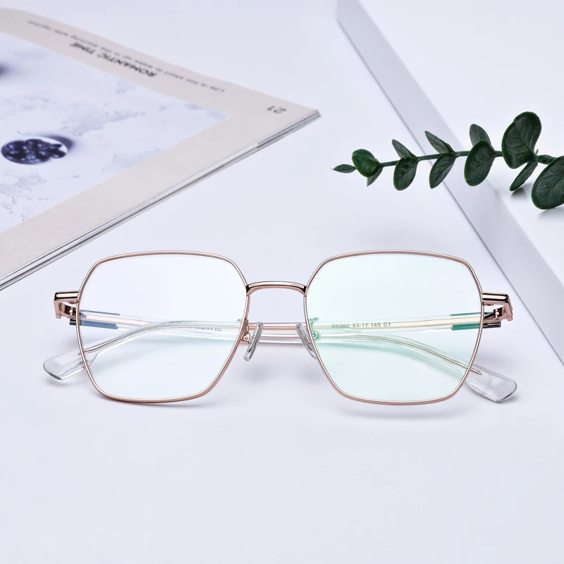 

Винтажные оптические очки в оправе квадратные мужские и женские мужские роскошные очки по рецепту близорукости металлические Оправа очков...