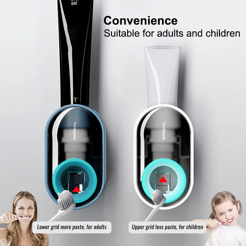 

Creative Wall Mount Automatic Toothpaste Dispenser Bathroom Accessories Waterproof Lazy Toothpaste Squeezer Toothbrush Holder
