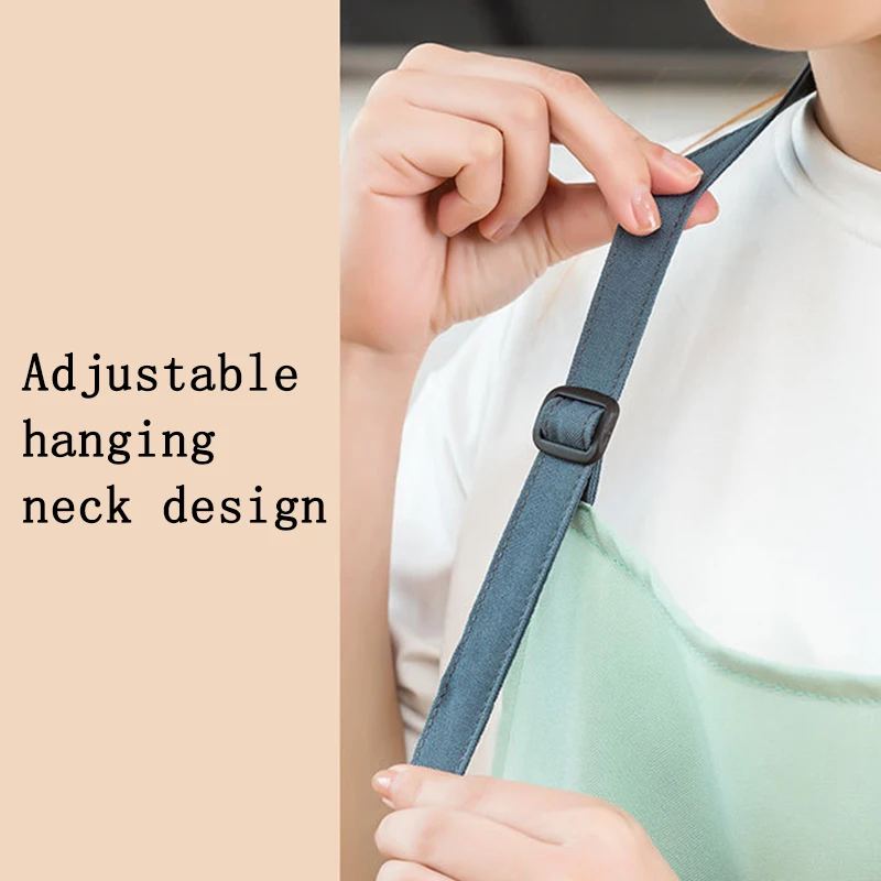 

1Pcs Waterproof Anti-fouling 4 Colors Polyester Cute Cartoon Housework Supplies kitchen Aprons Adjustable Halter Design