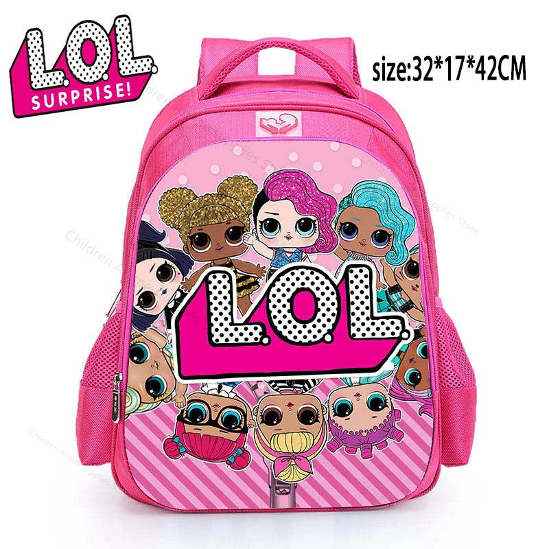 LOL Surprise Dolls Cute School Backpack Female Lol Dolls Children School Bag for Teenage Gifts for Girls 2S06