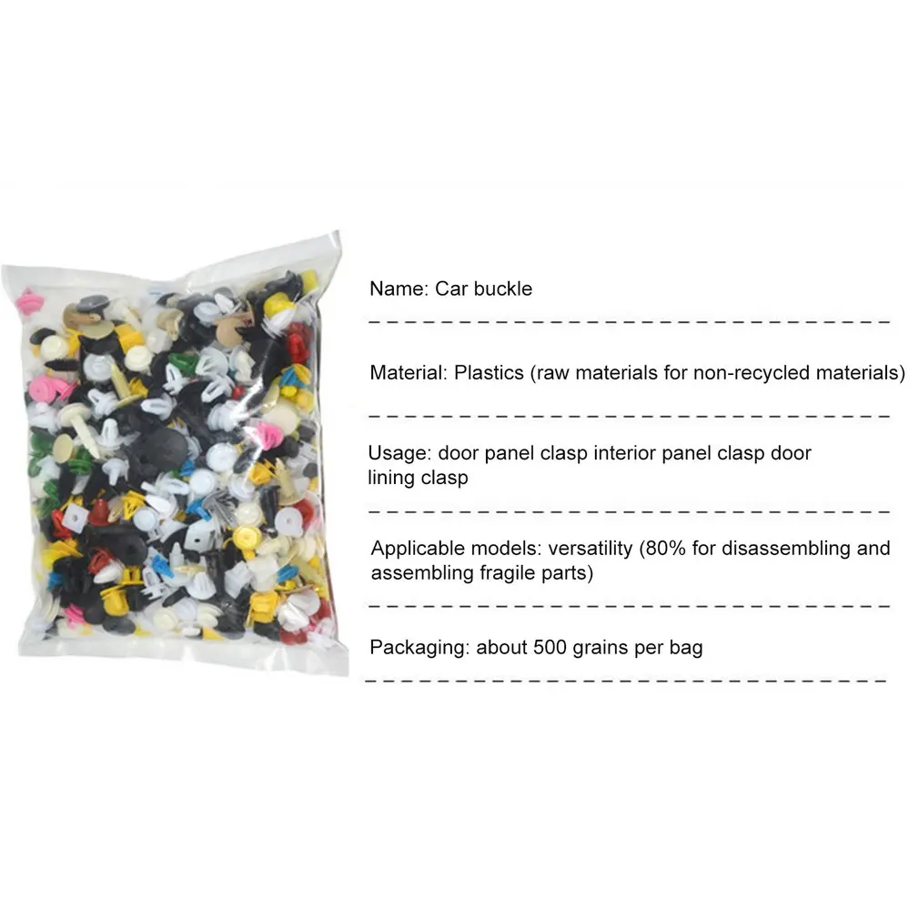 

500/1000Pcs Universal Mixed Auto Fastener Car Bumper Clips Retainer Car Fastener Rivet Door Panel Liner For All Car High Quality