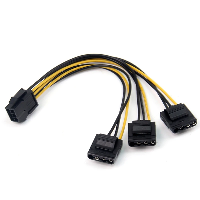6 Pin IDE Molex от 1 до 3 портов 4Pin силовой разветвитель Удлинительный кабель источник