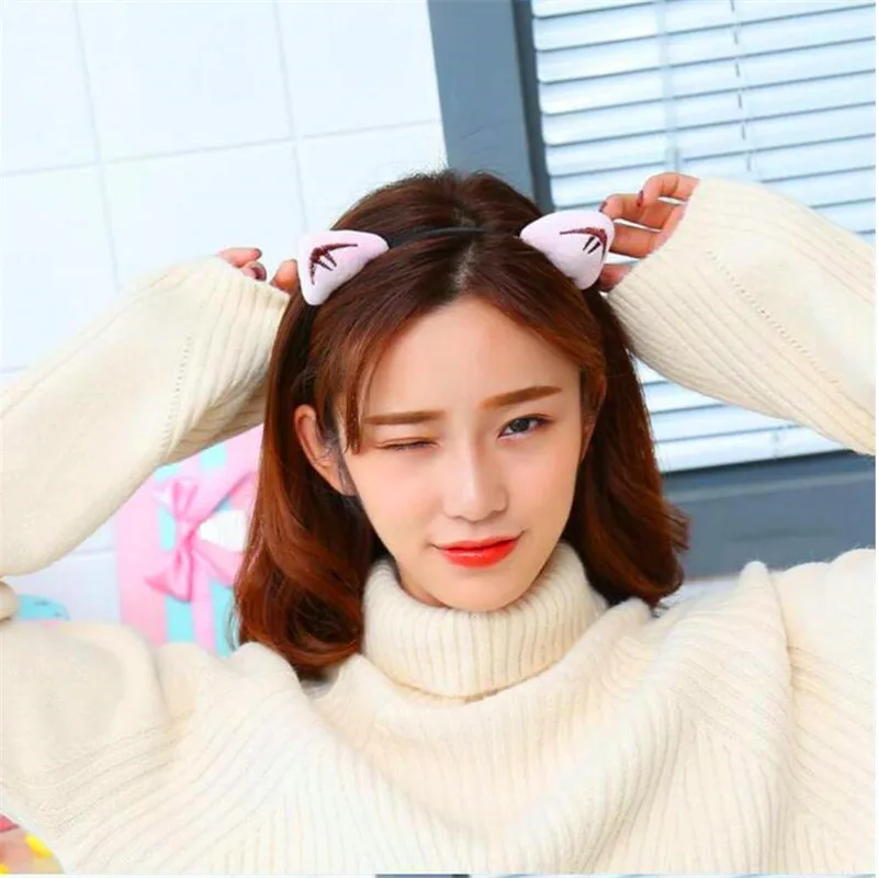 Повязка на голову с котом Женская милый корейский стиль украшение для волос