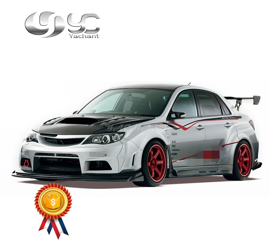 Автомобильный Стайлинг FRP волоконное стекло комплект для 2010-2014 Impreza WRX STI GVB VS Стиль