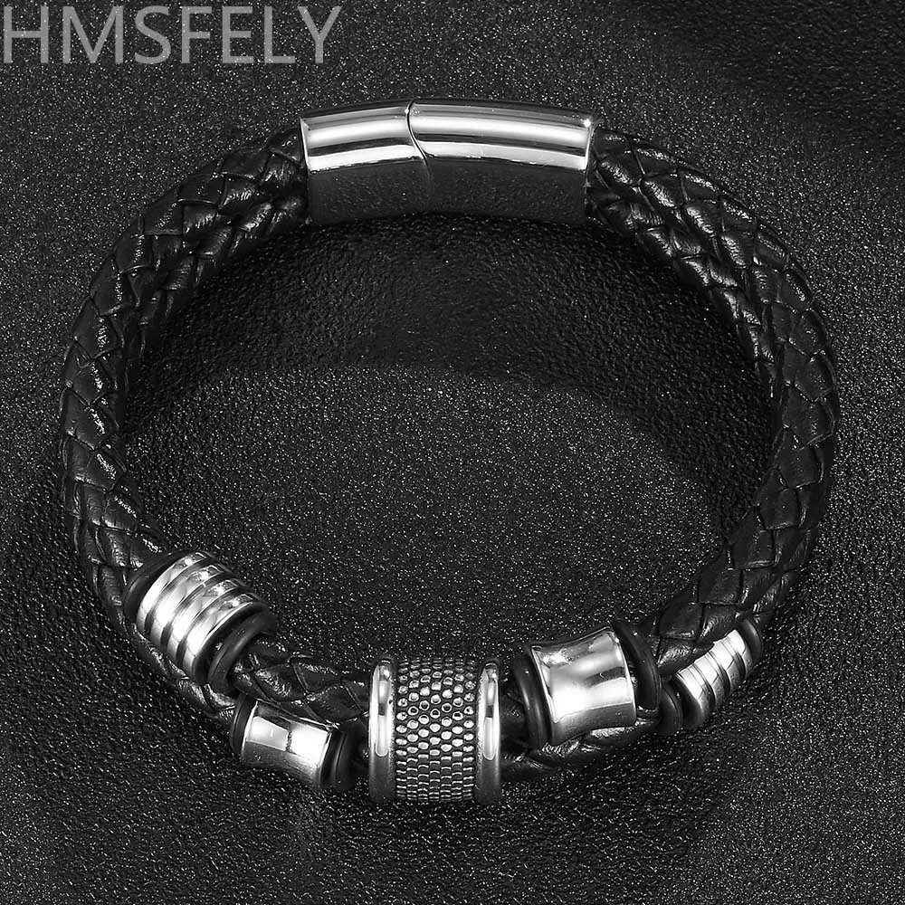 HMSFELY браслет из натуральной кожи/Мужчины/Женщины/очаровательные браслеты