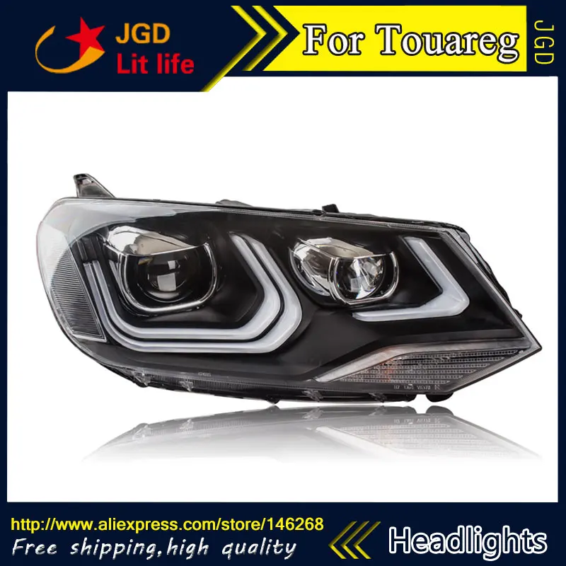 Стайлинг автомобиля светодиодные HID Rio светодиодный фары VW Touareg чехол для