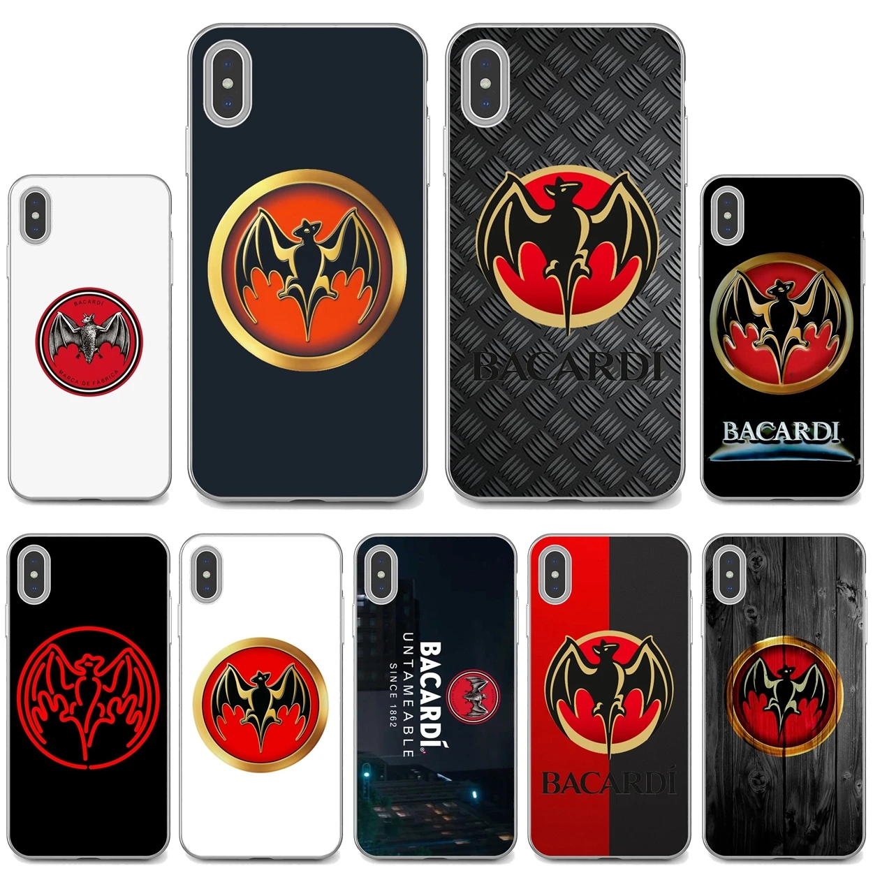 Наклейка с логотипом Bacardi Rum вампир летучая мышь для Huawei Nova 2 2i 3 3i Y3 Y5 Y6 Y7 Y9 Prime 2015 2016