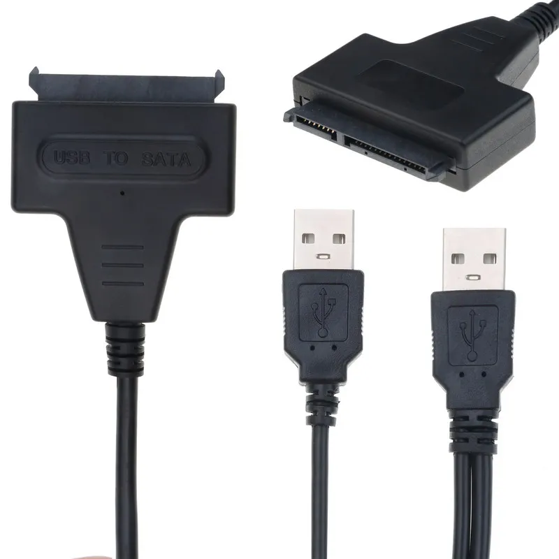 SATA Dual USB 2 0 22pin адаптер Кабели 5 дюймов 7 + 15Pin кабель питания данных ''жесткий
