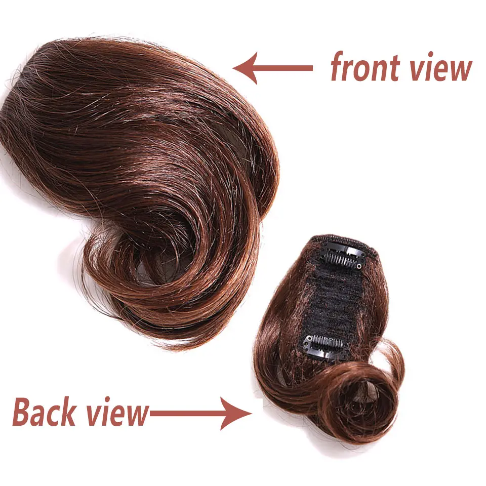 Накладные волосы Buqi черные и коричневые синтетические для взрослых женщин|Челки
