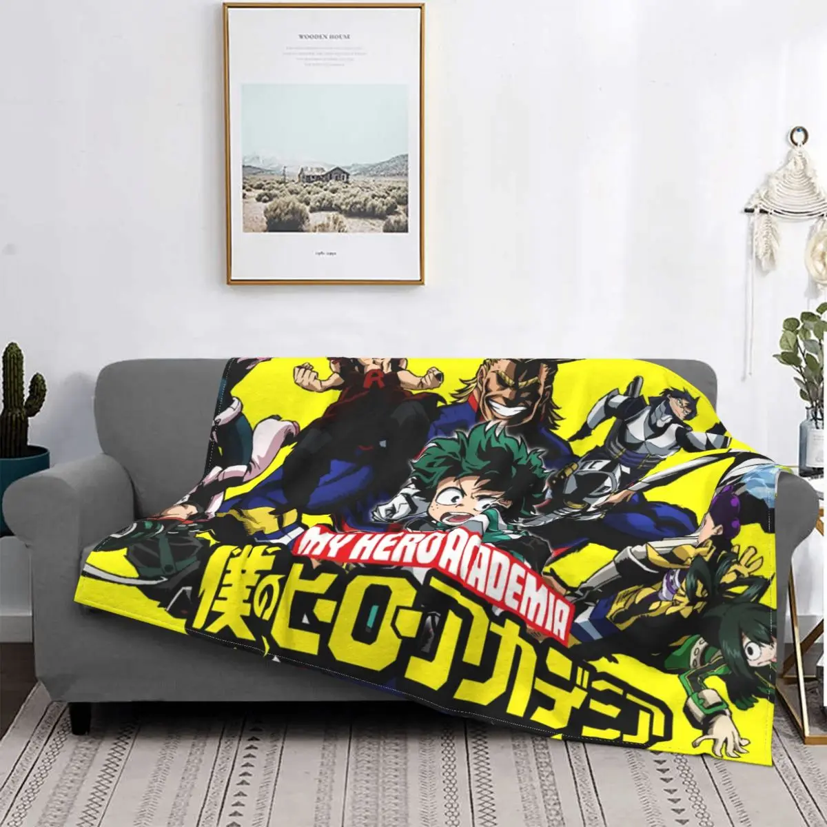 

My Hero Academia Blankets Fleece Decoration Ultra-Soft Throw Blankets for Bedding Bedroom Plush Thin Quilt