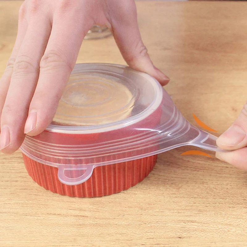 Промо-акция! Силиконовые растягивающиеся крышки 12 упаковок различных размеров