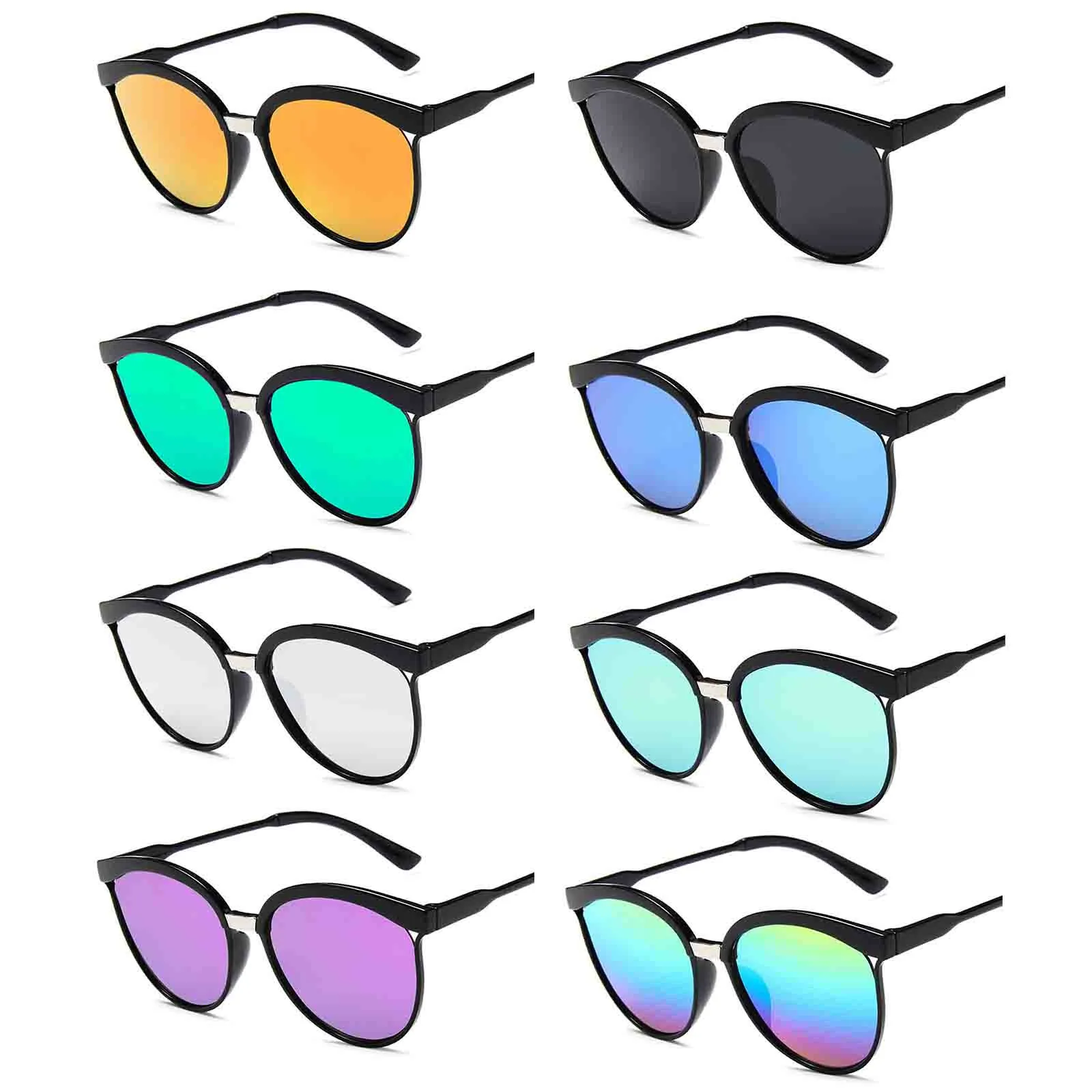 Солнцезащитные очки в винтажном стиле для мужчин и женщин зеркальные солнечные