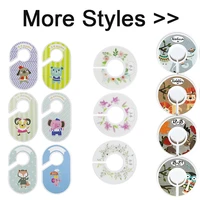 6812pcs diy baby clothing size dividers plastic clothe marking ring size dividers garment size tags round hangers rack