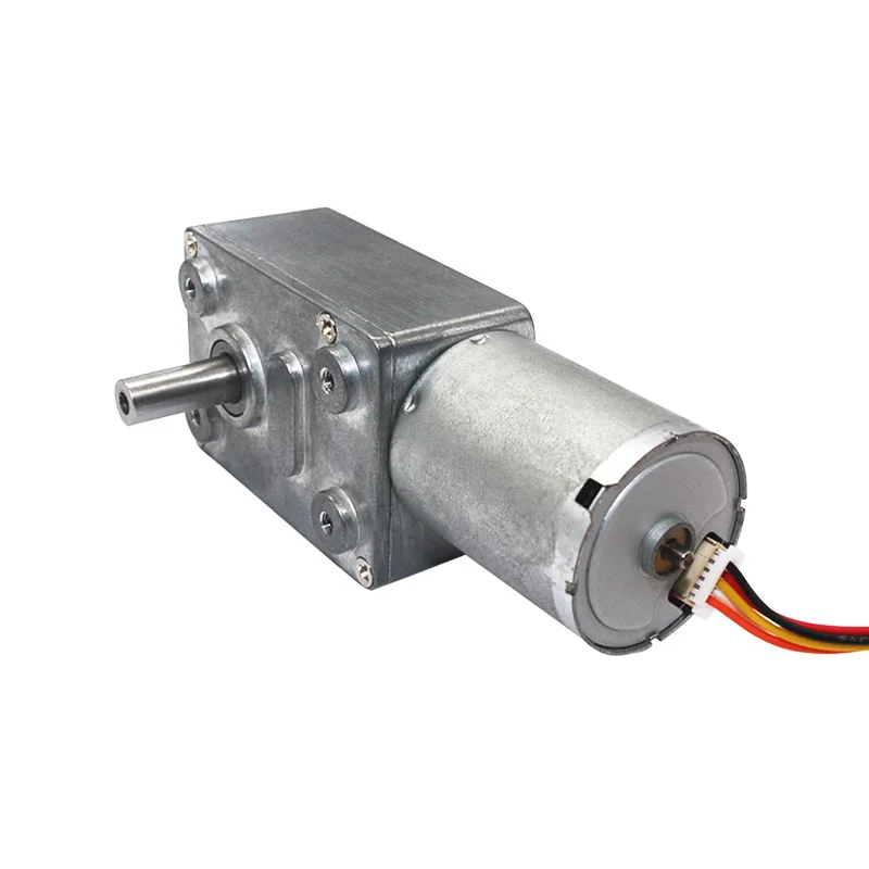 

Aslong Slow Speed Silent Brushless DC Turbo Worm Gear Motor Dual Shafts High Torque BLDC Worm Geared Motor JGY370-2430D