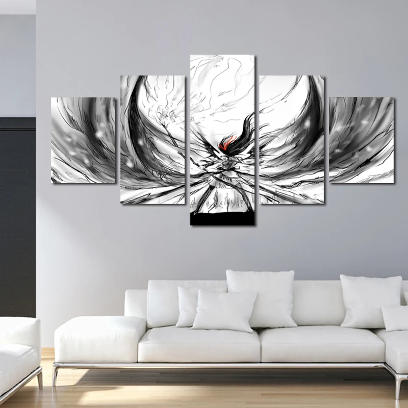 5 панелей аниме постер холст картина стены искусство картины для гостиной