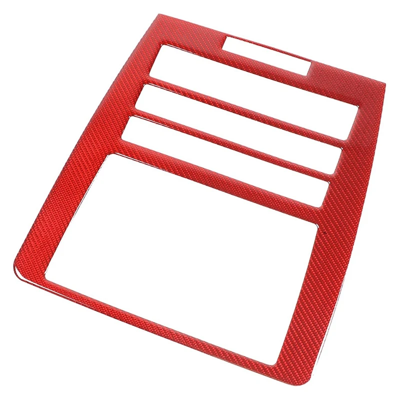 

for Ford Mustang 2009-2013 Accessories Center Control Navigation Large Screen Trim Panel Cover Red Carbon Fiber