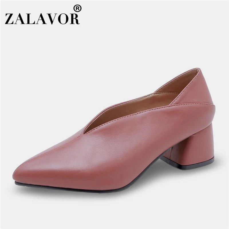 ZALAVOR/женские новые модные простые туфли-лодочки; большие размеры 30-43; женские офисные туфли с острым носком для свадебной вечеринки; женские туфли-лодочки; сезон весна-осень