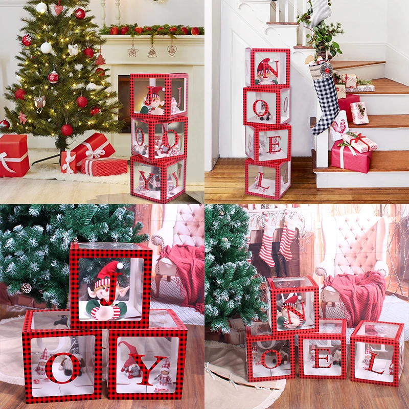 Веселая Рождественская кукла коробка украшения Рождественские для дома елка