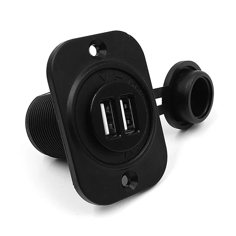 

Car and motorcycle modified waterproof 12V high quality cigarette lighter holder GPS mobile phone dual USB charger