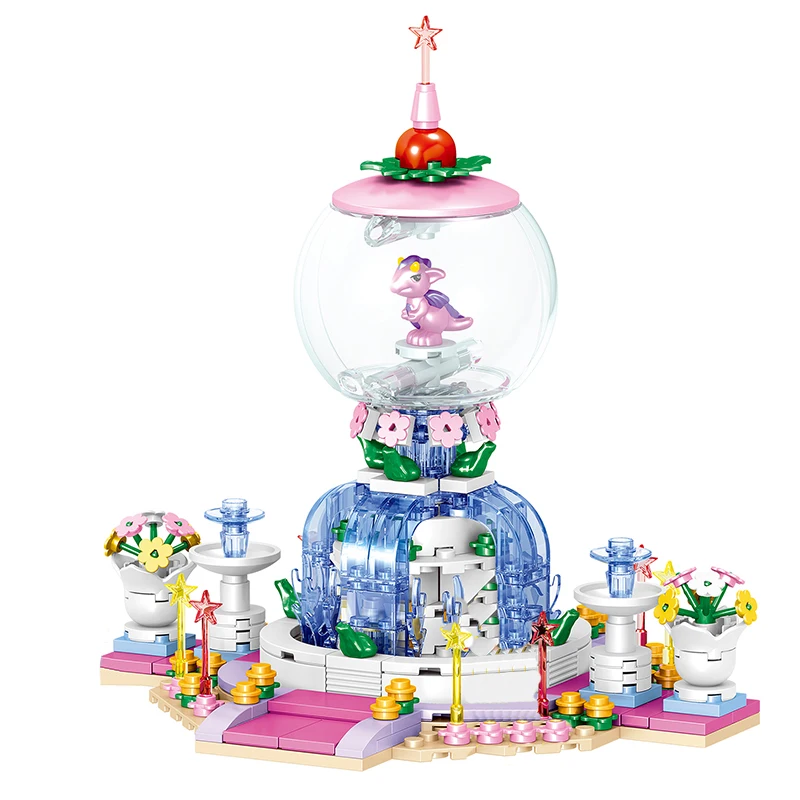 

Follow Store =$2 Coupon Princess Castle Landscape Fountain Girls Model Building Blocks Toys For Children Gifts 324 PCS