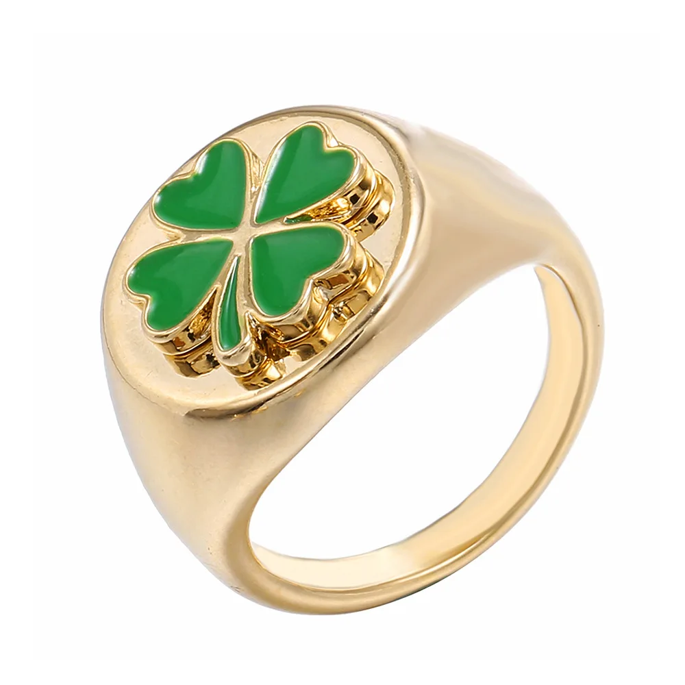 

2020 Gold Color Metal Rings Korean Cute Enamel Daisy Tulip Heart Yin and Yang Rings Wonderful Choice for Women Jewelry