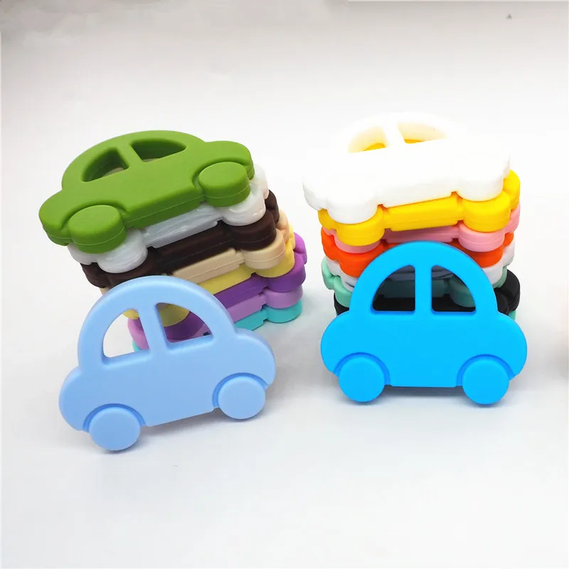 

Chenkai 5PCS BPA Free DIY Silicone Car Teether Chewable Pendant Nursing Teething Necklace Baby Pacifier Dummy Toy Gfit Teether