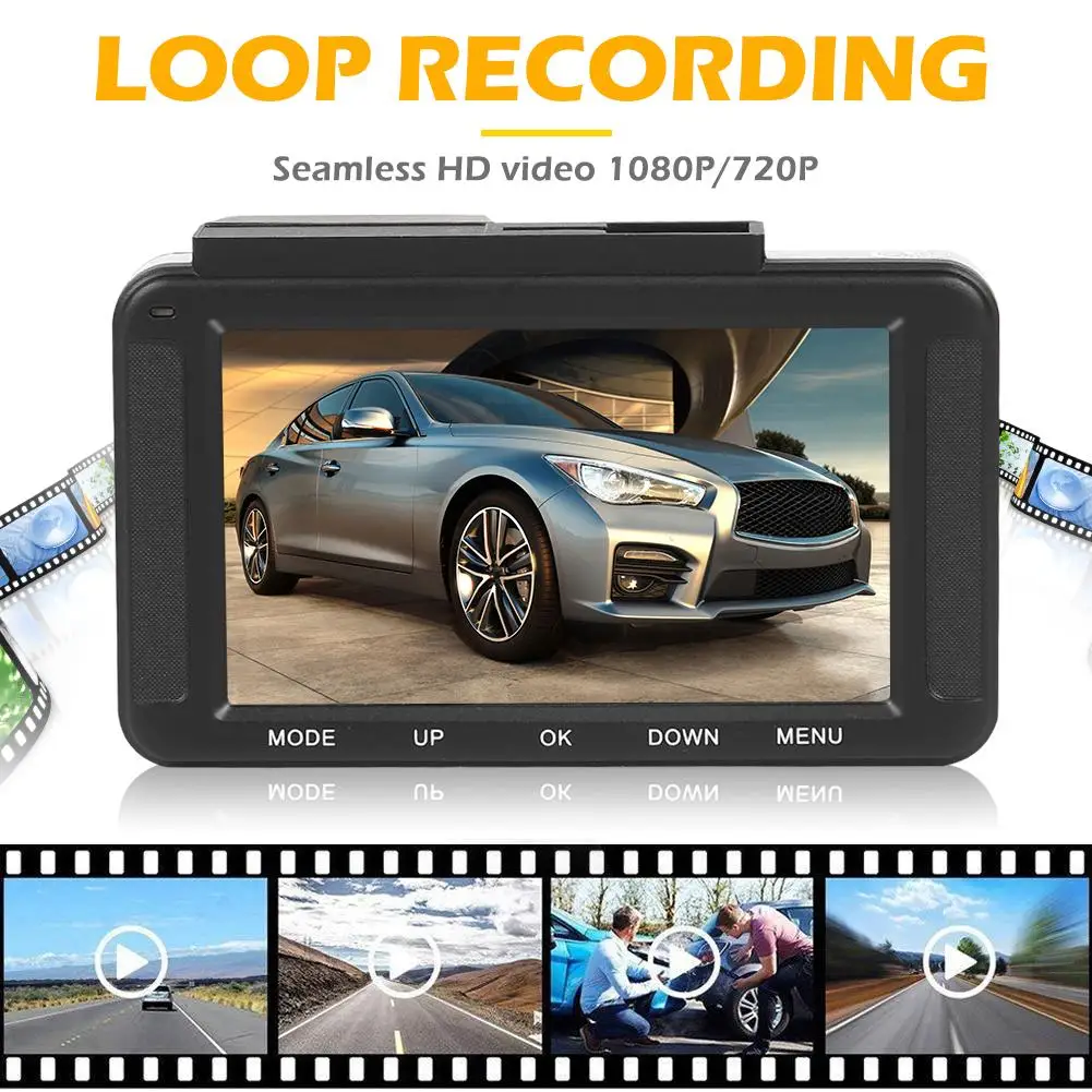 Автомобильный видеорегистратор 3 дюйма прочный классический деликатный IPS 1080P HD