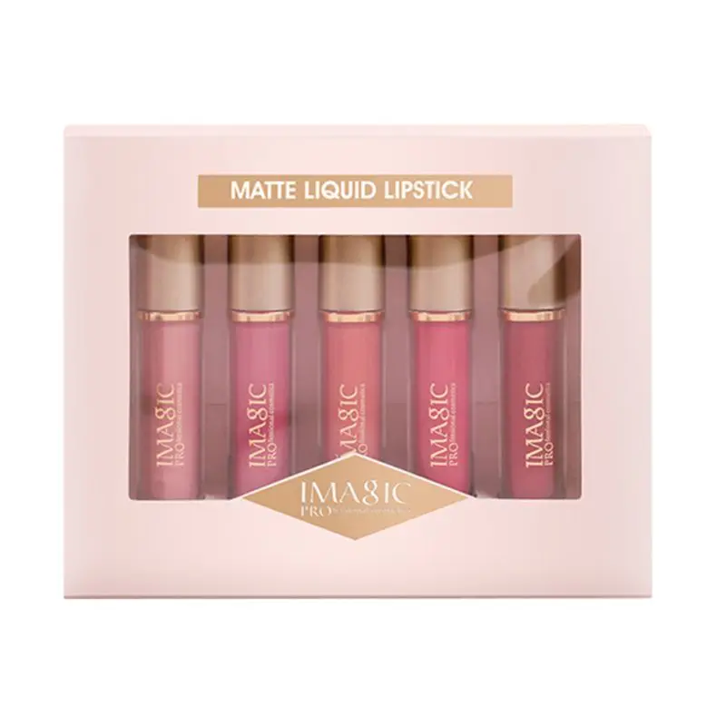 

5pcs/Set Lip Gloss Set Waterproof Long-lasting Velvet Matte Liquid Lipstick Kits Lip Pencil Labiales Pintalabios Maquillaje