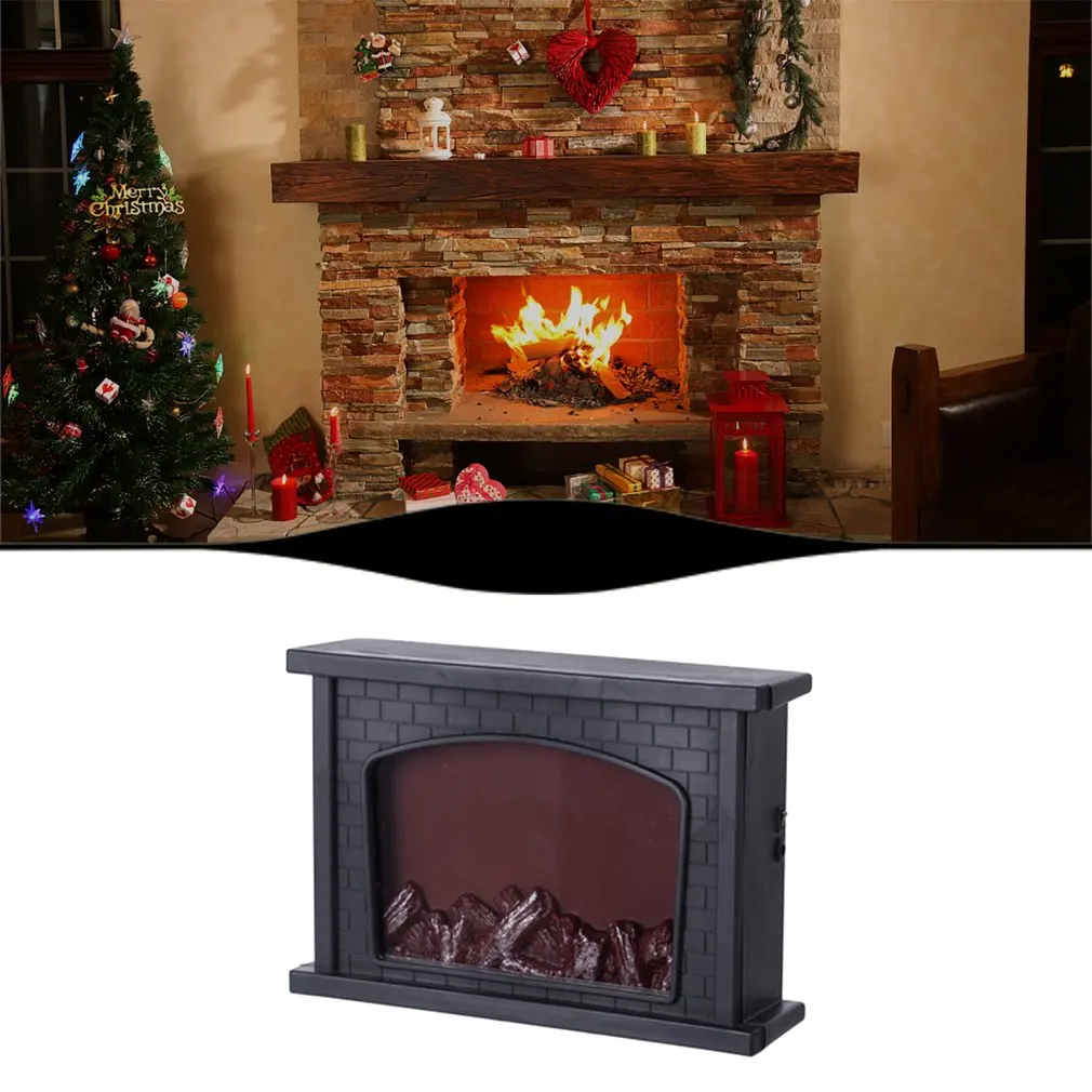 

LED Fireplace Lamp Lantern Lighting Realistic Moving Flameing Effect Table Plates Flame-Free Decoration Night Light Decorative