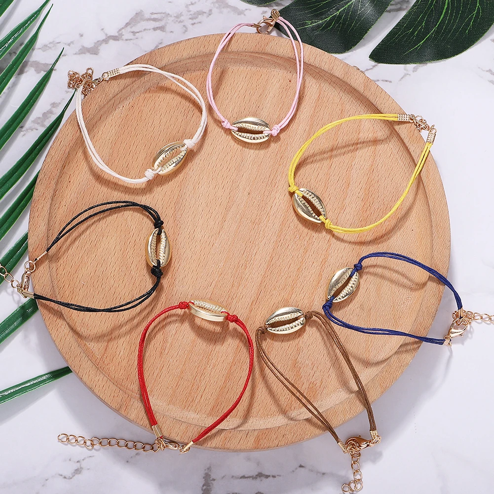 Разноцветная ракушка браслет регулируемый 2019 модные роскошные ювелирные