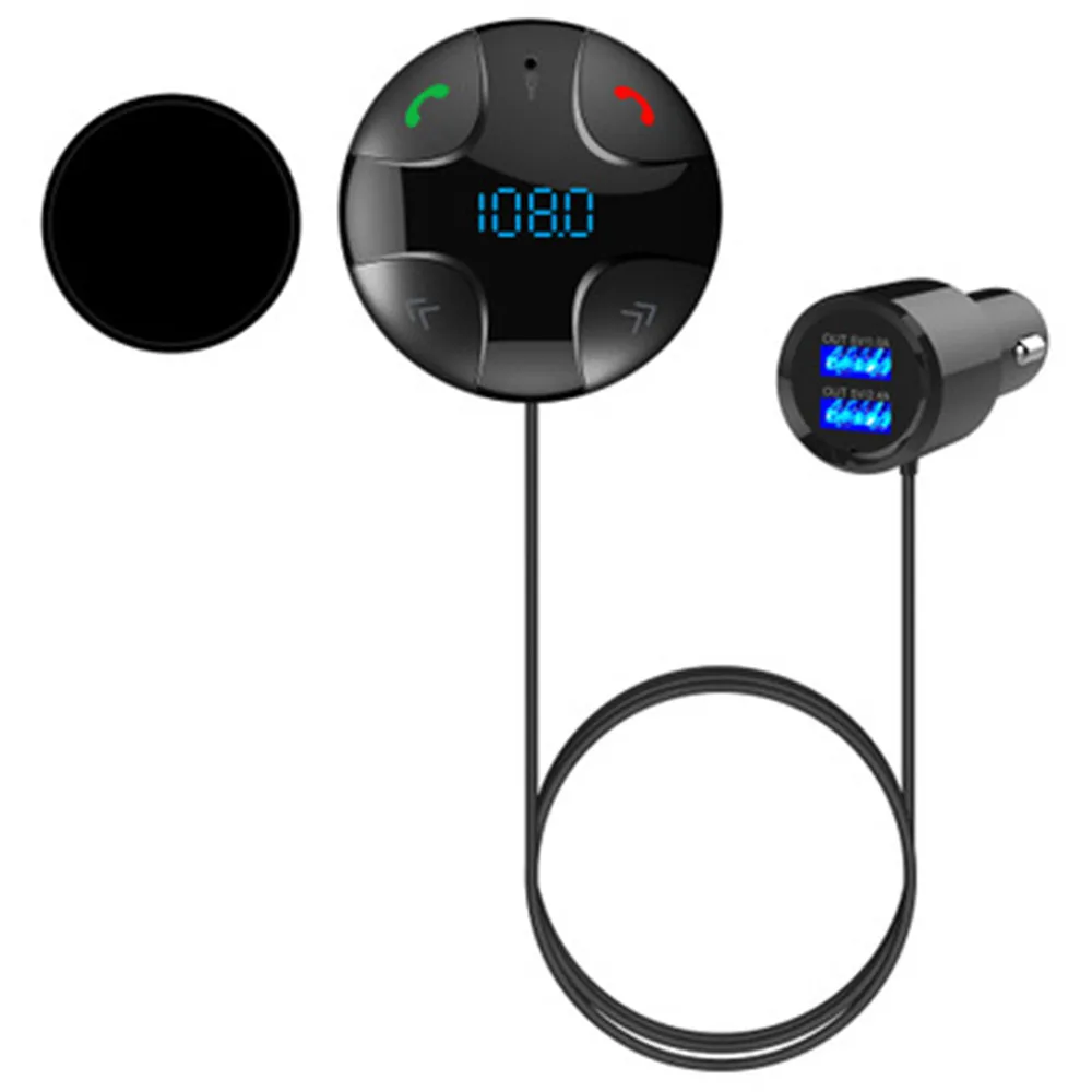Автомобильный MP3-плеер автомобильный Bluetooth fm-передатчик громкой связи автомобильный комплект mp3 музыкальный плеер радио монитор напряжения TF U диск 2 USB Автомобильное зарядное устройство