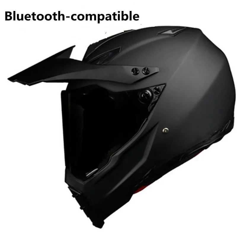 BT Motorcycle Helmet Motorcycle Bluetooth Helmet Electric Vehicle Helmet Dot Matte Black Xl Motocross Casco enlarge