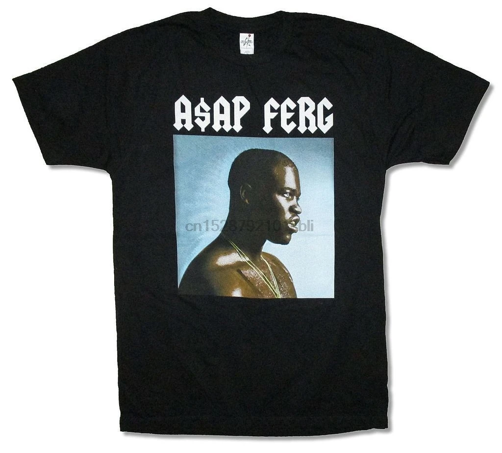 Черная футболка A $ AP Ferg Bootleg Trap новая официальная Мужская с круглым вырезом