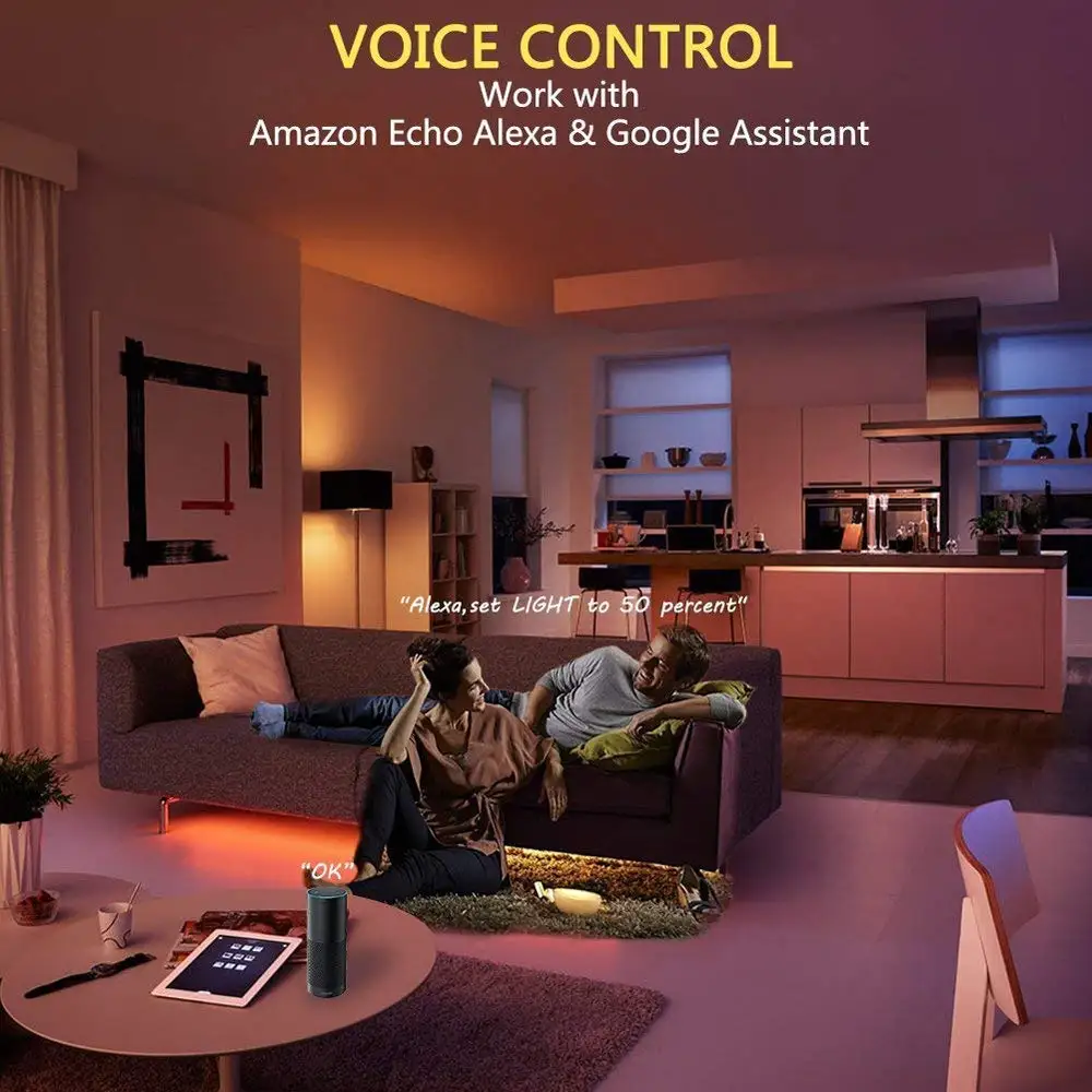 Светодиодный смарт под кабинетное освещение с регулируемой яркостью прилавком