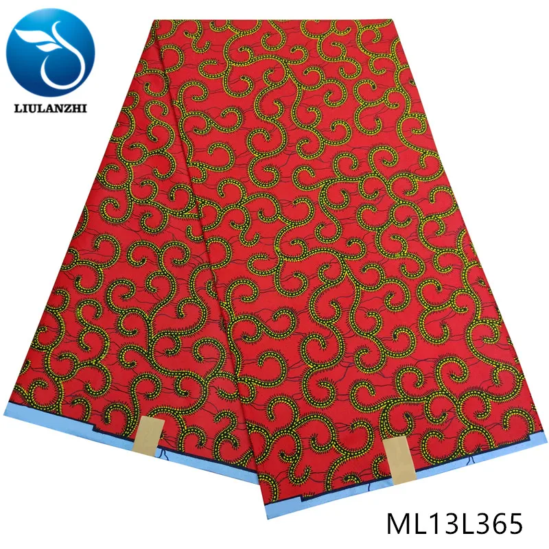 ML13L365 LIULANZHI African wax fabrics New arrival multicolor printing ankara wax fabric for dress 6yards polyester wax ML13L357-ML13L374 - Цвет: ML13L365