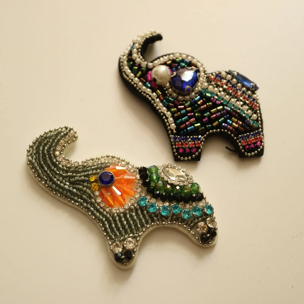 Модные нашивки со слоном из бисера для одежды сделай сам нашивка с вышивкой