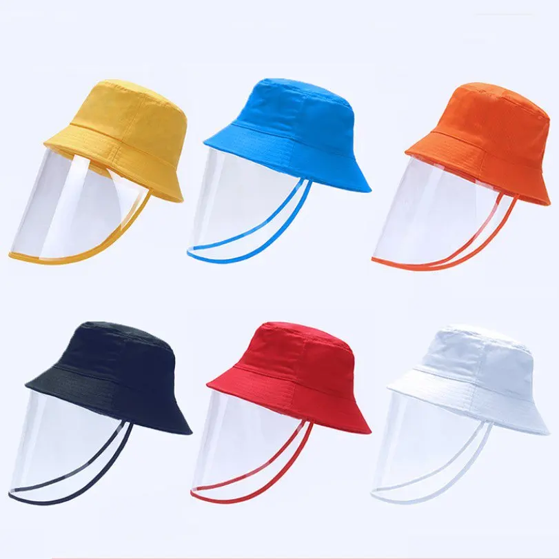 

Adult children chapeau visiere fisherman sun block transparent anti spit protective hat with shield