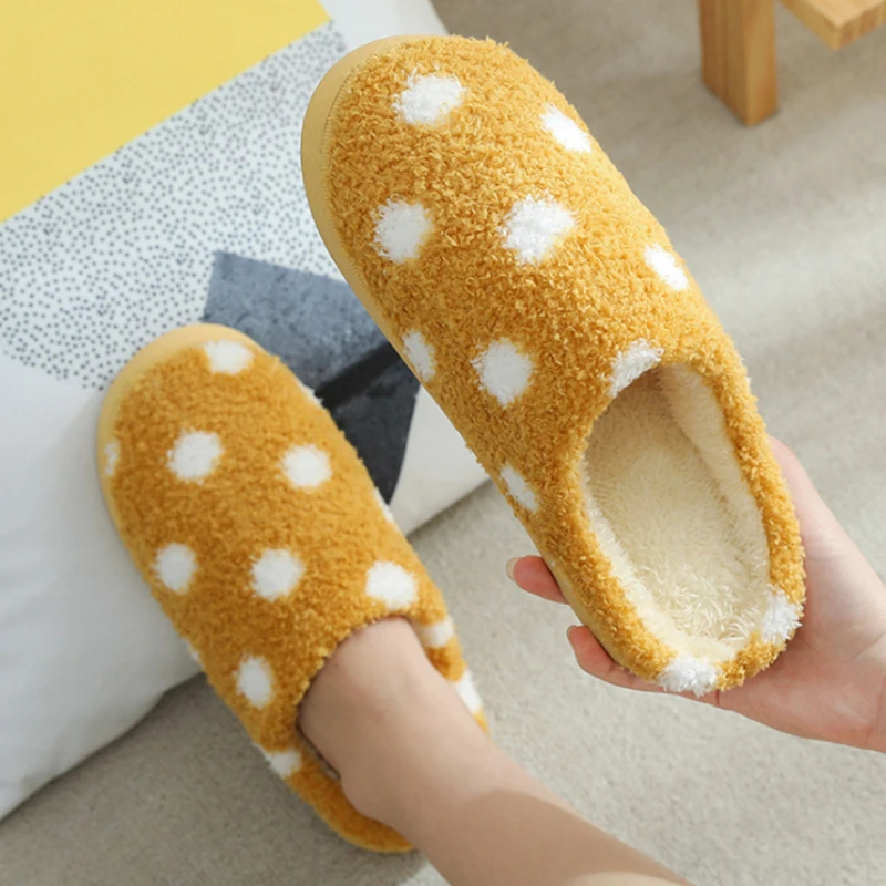 

Furry Home Slippers Women Soft Warm Plush Shoes Winter Cotton Indoor Slippers Men Comfortable Velvet Slides For Cold Weather