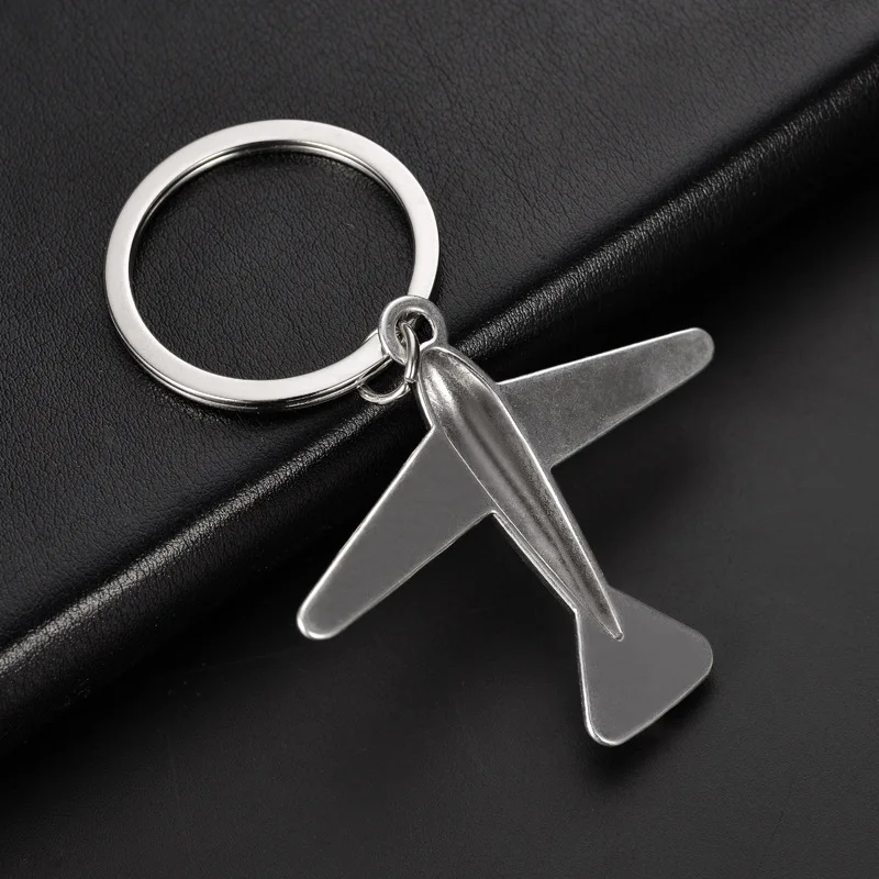 Aircraft Keychain airliner modeling ancient silver Color key Chain Car Key Ring pendant small gifts K2399 | Украшения и