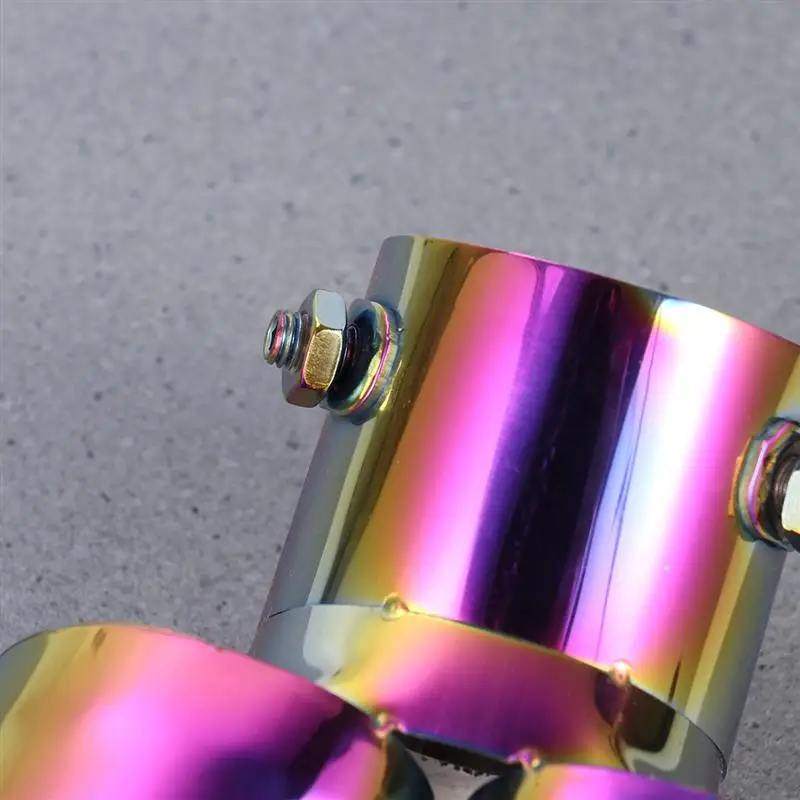 Цветной глушитель выхлопной трубы с двумя выходами из нержавеющей стали