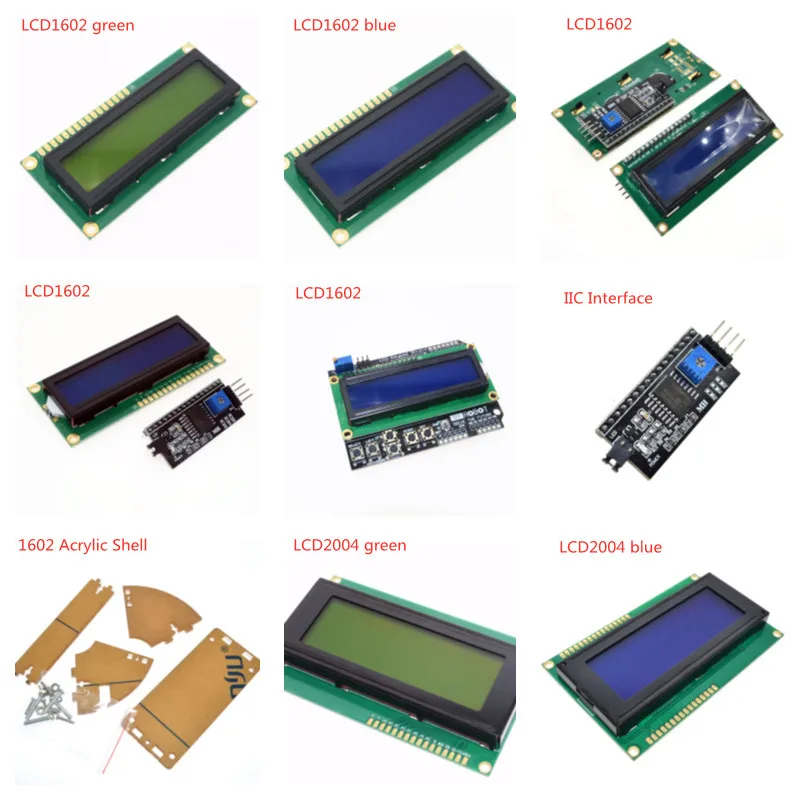 LCD 1602 2004 Модуль 16x2 символ ЖК дисплей модуль HD44780 контроллер синий черный свет