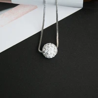 30 new small geometry round ball pendant necklace circle outline love lucky eternity karma zircon necklace jewelry for madam