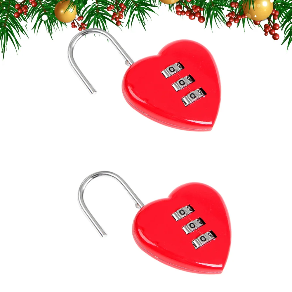 2 шт сердце Форма Чемодан замки 3-цифры сброса пароля | Обустройство дома