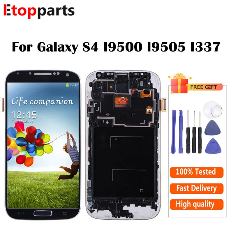 экран для samsung s4 Полный ЖК дисплей Samsung Galaxy S4 I9500 I9505 I337 сенсорный с дигитайзером в