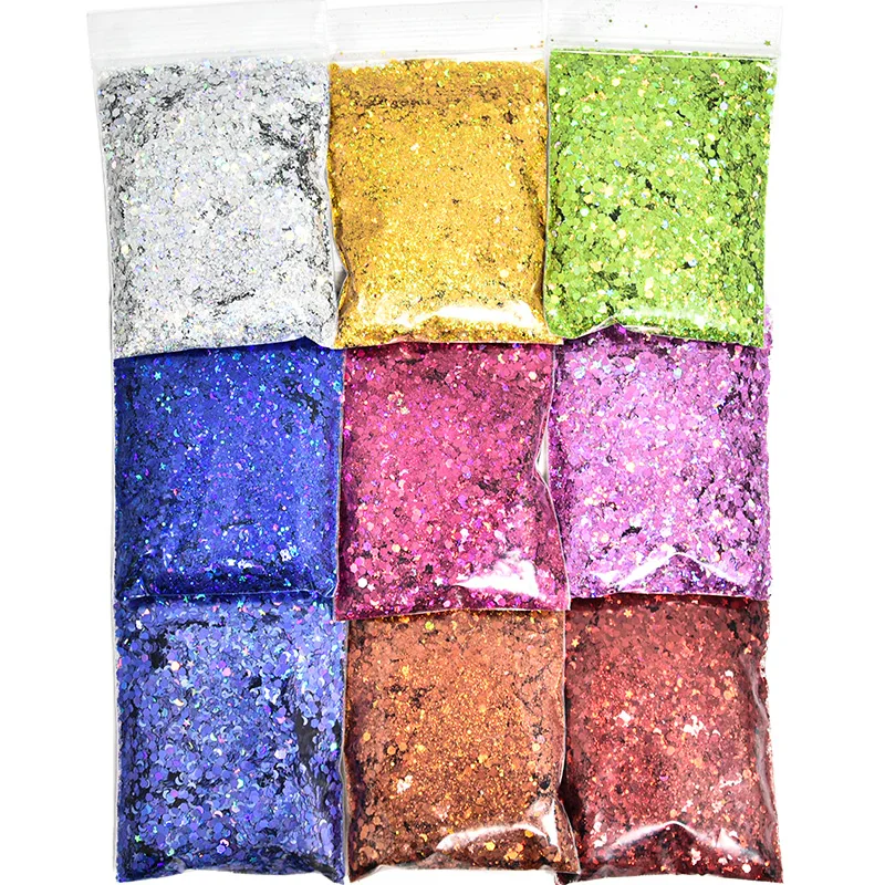 

50g Nail Glitter Flakes Moon/Star/Round Heart Shape Slider Shining Sequin For Nail Art Paillette Manicure 3D Nail Decor Glitter