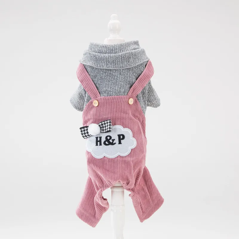 Hipidog комбинезон для маленьких собак Осенний комбинезон для собак - Цвет: Pink Pants