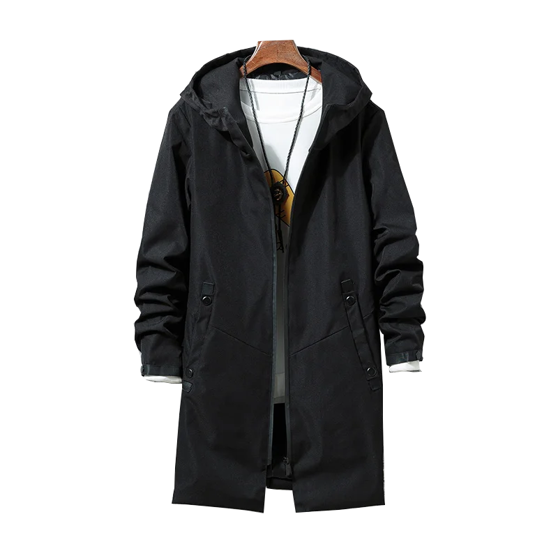 Мужской длинный кардиган с капюшоном 2 цвета JK026|Плащи и тренчи| |