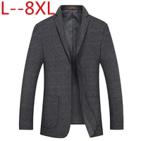 men plus size 6xl 8xl slim autumn blazer formal business fashion male suit two button lapel casual long sleeve pockets top